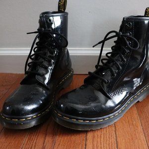 Dr. Martens Patent Leather Lace Up Boots